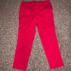 Red dress pants